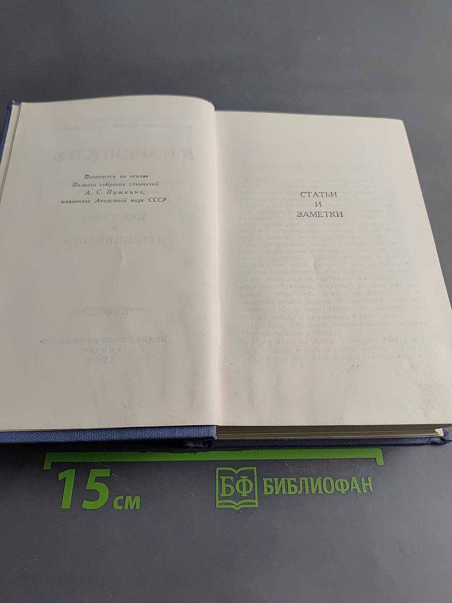 А.С. Пушкин. Критика и публицистика. Том седьмой