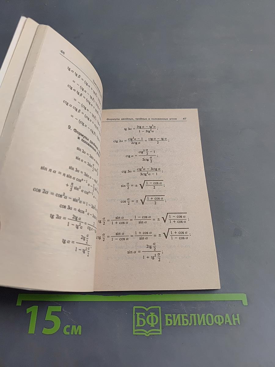 Сборник формул по математике