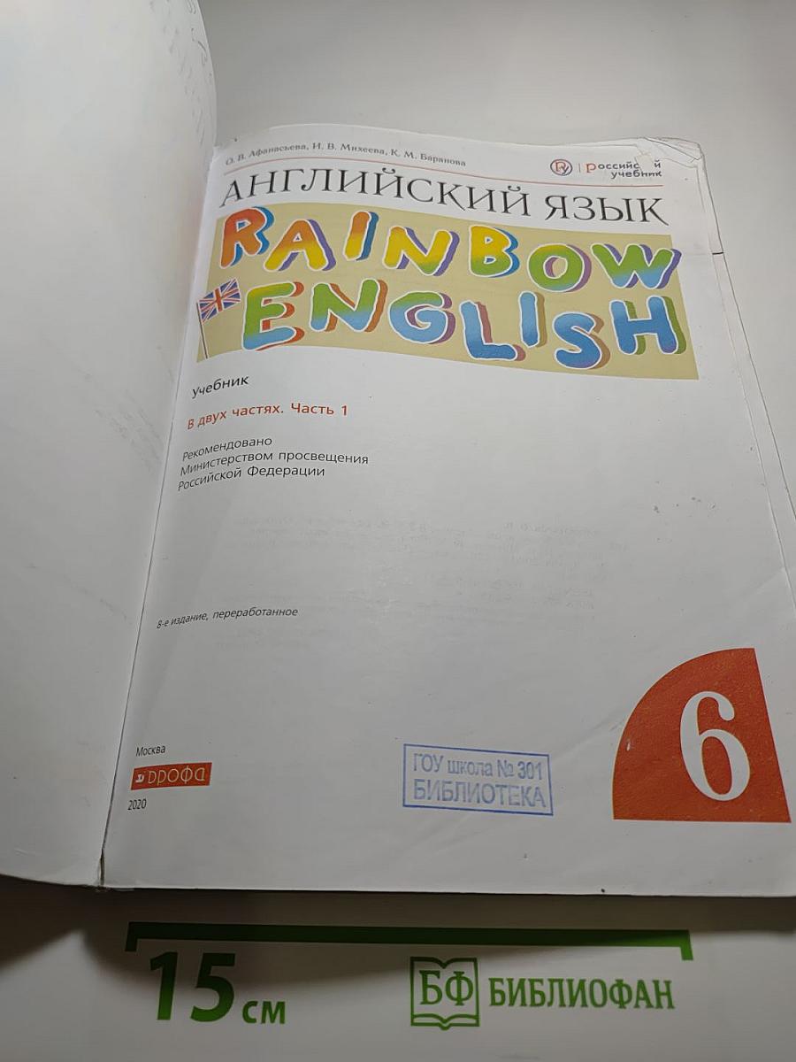 Английский язык Rainbow English. 6 класс, Часть 1