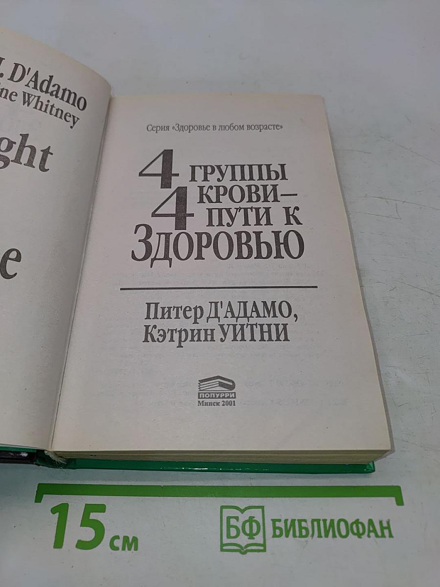 4 группы крови — 4 пути к здоровью