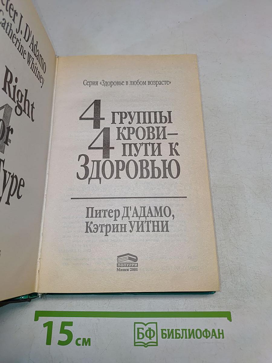 4 группы крови – 4 пути к здоровью