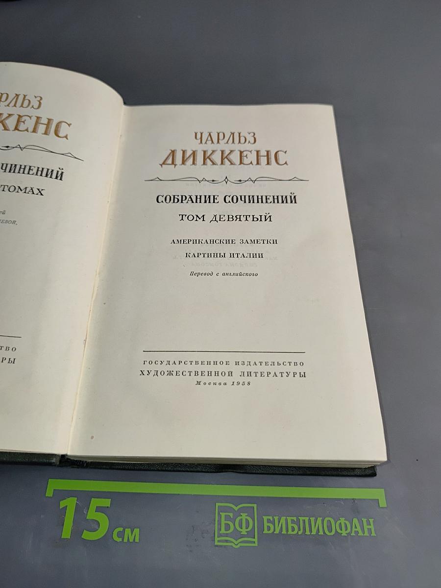 Собрание сочинений. Том девятый. Американские заметки. Картины Италии