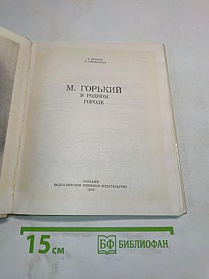 М. Горький в родном городе