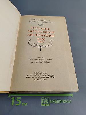 История зарубежной литературы XIX века