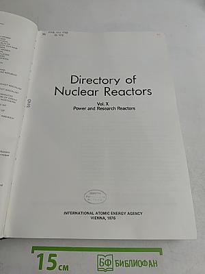 Directory of Nuclear Reactors, Vol. X: Power and Research Reactors