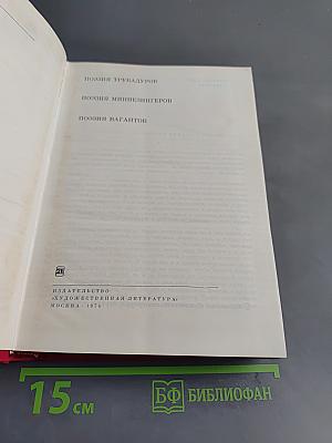 Поэзия трубадуров. Поэзия миннезинггеров. Поэзия вагантов
