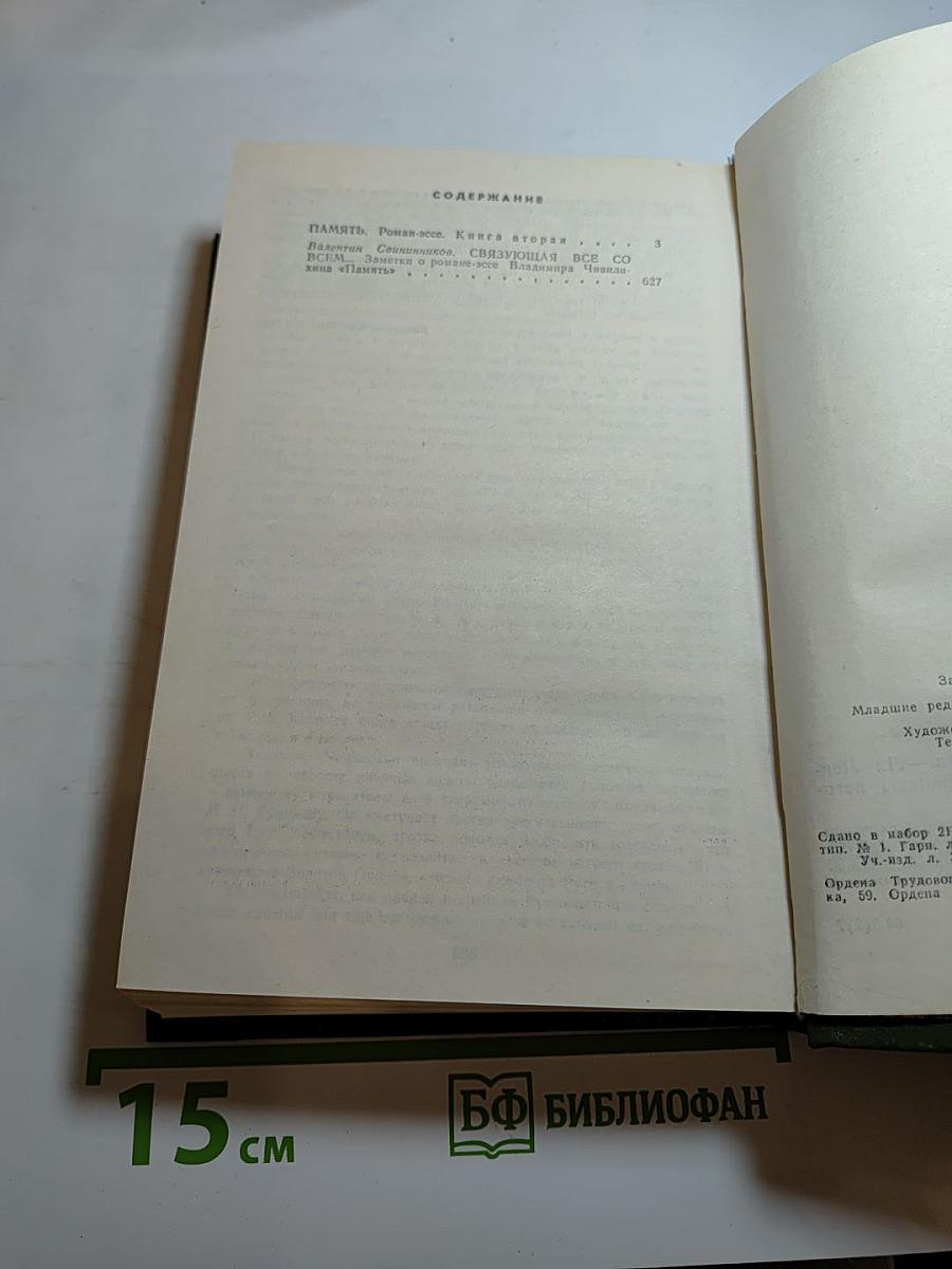 Память. Роман-эссе. Книга вторая