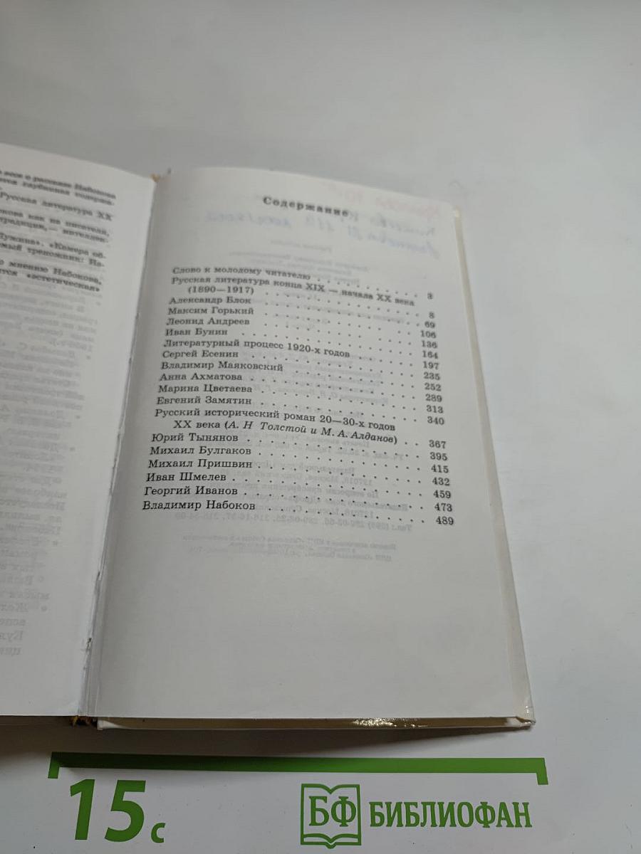 Русская литература XX века. 11 класс, Часть 1