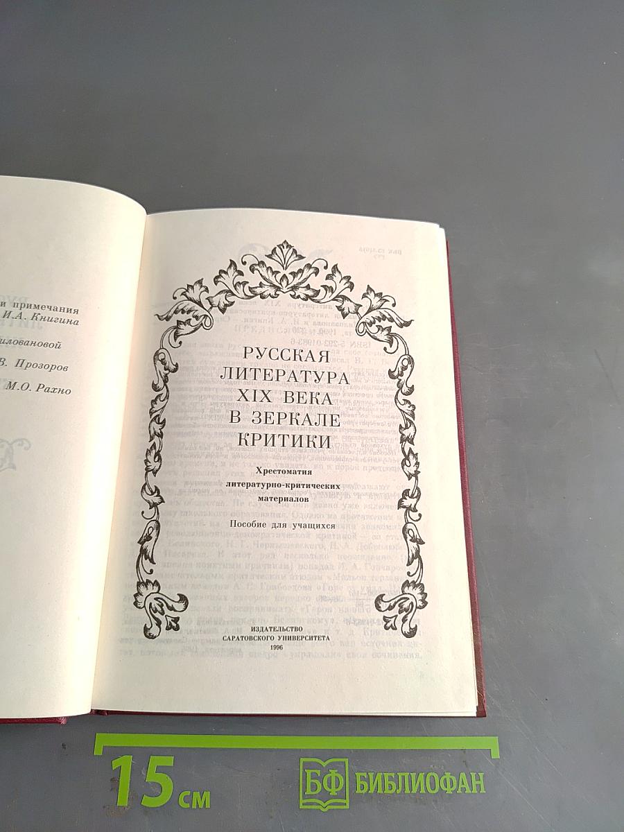 Русская литература XIX века в зеркале критики
