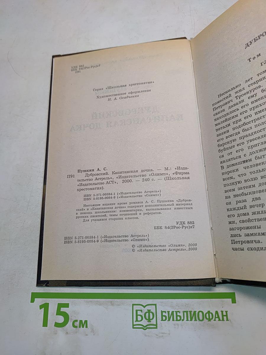 Дубровский. Капитанская дочка