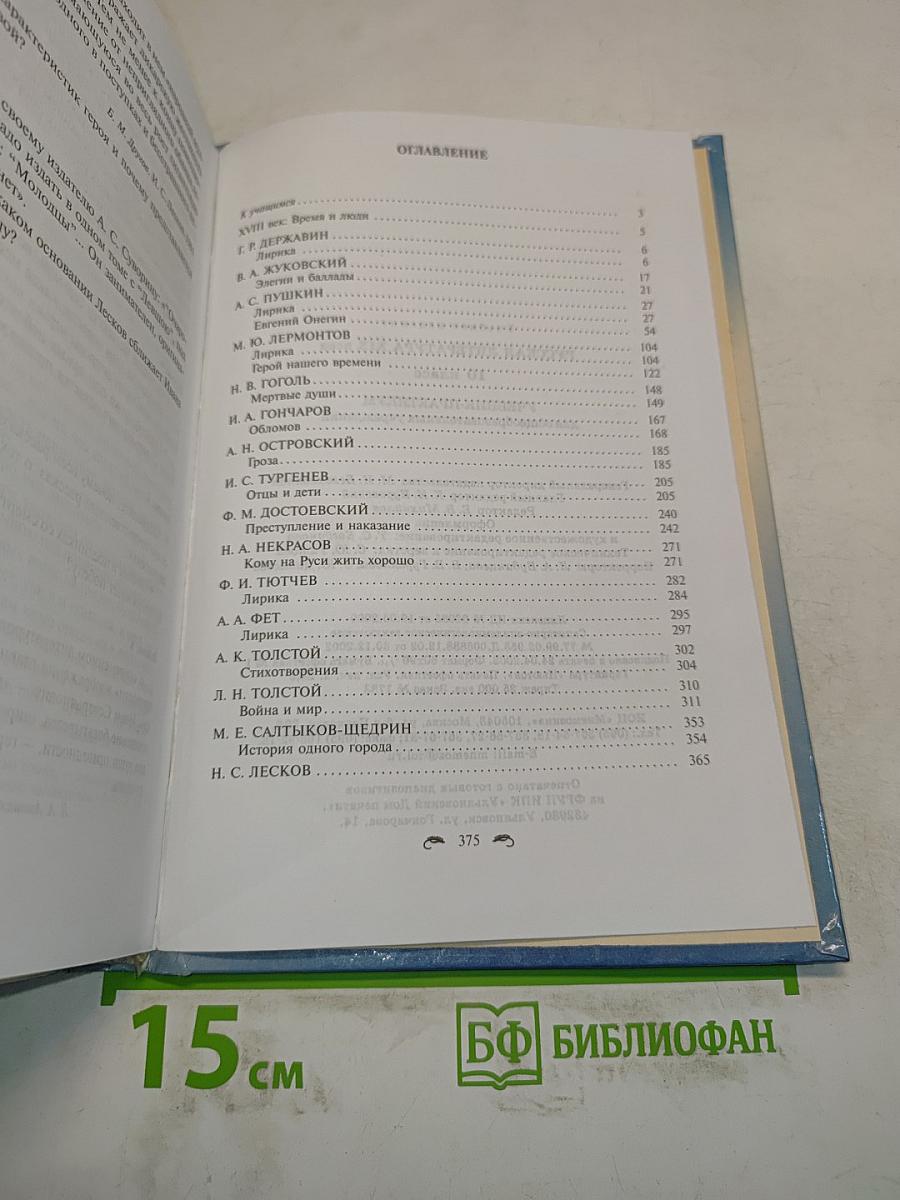 Русская литература. XIX век. 10 класс. Учебник-практикум