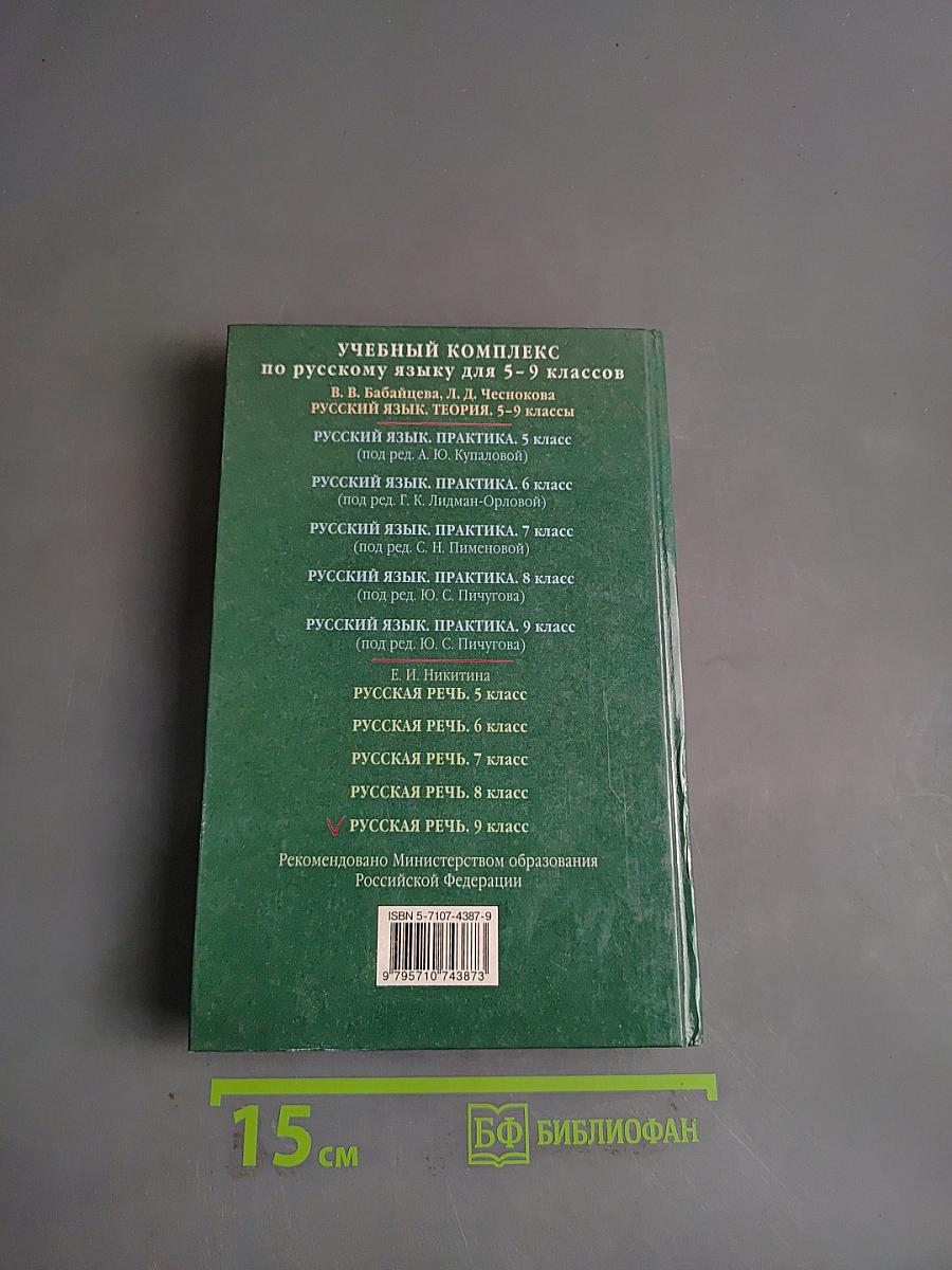 Русская речь. Развитие речи. 9 класс