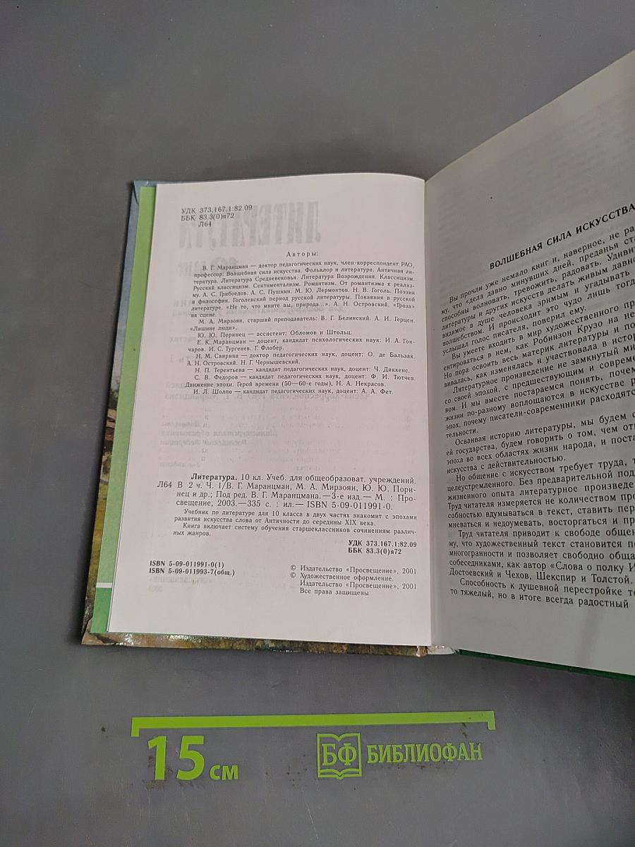Литература. 10 класс. Учебник для общеобразовательных учреждений. В двух частях. Часть 1