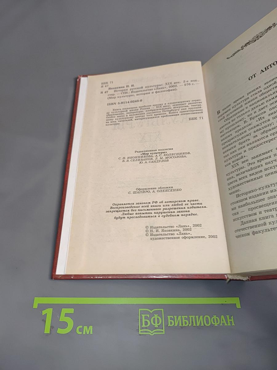 История русской культуры. XIX век