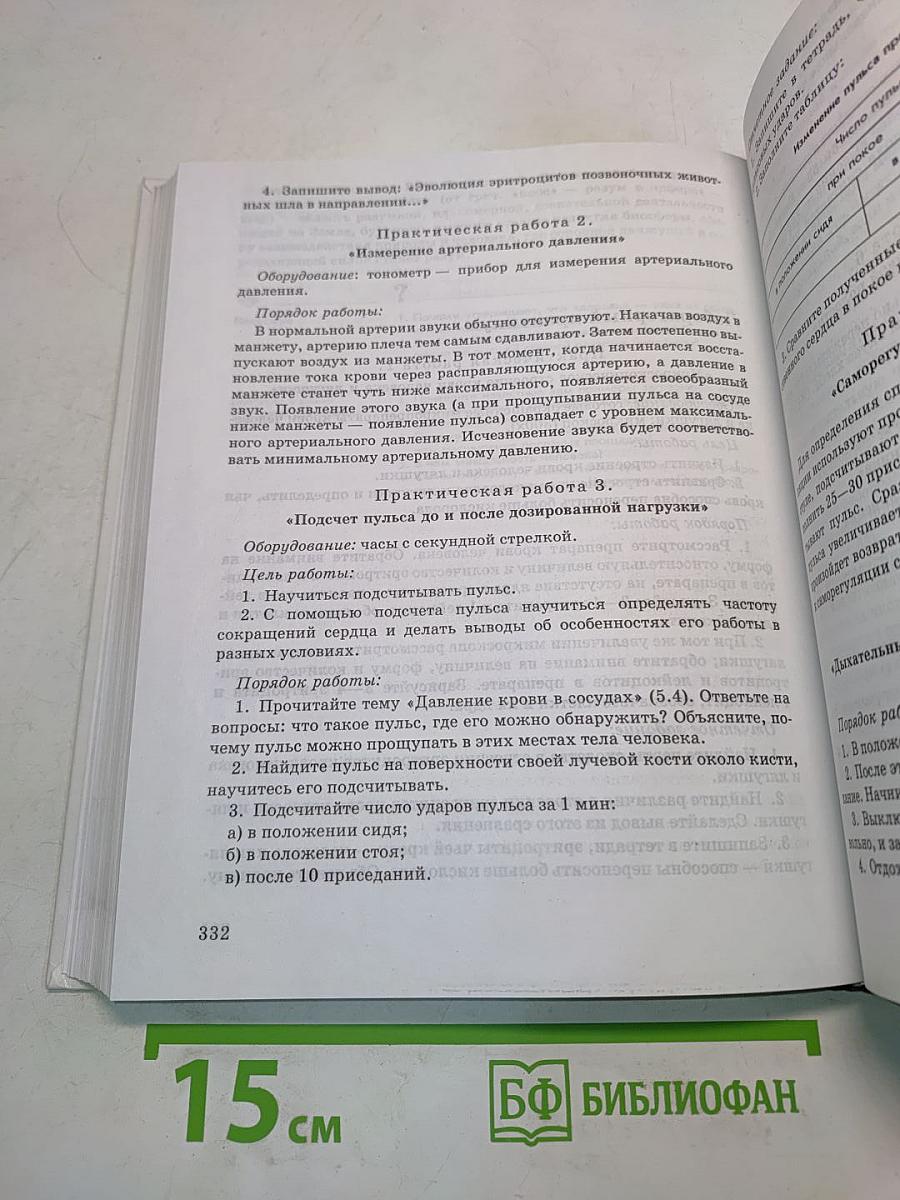 Человек. Основы физиологии и психологии. 9 класс