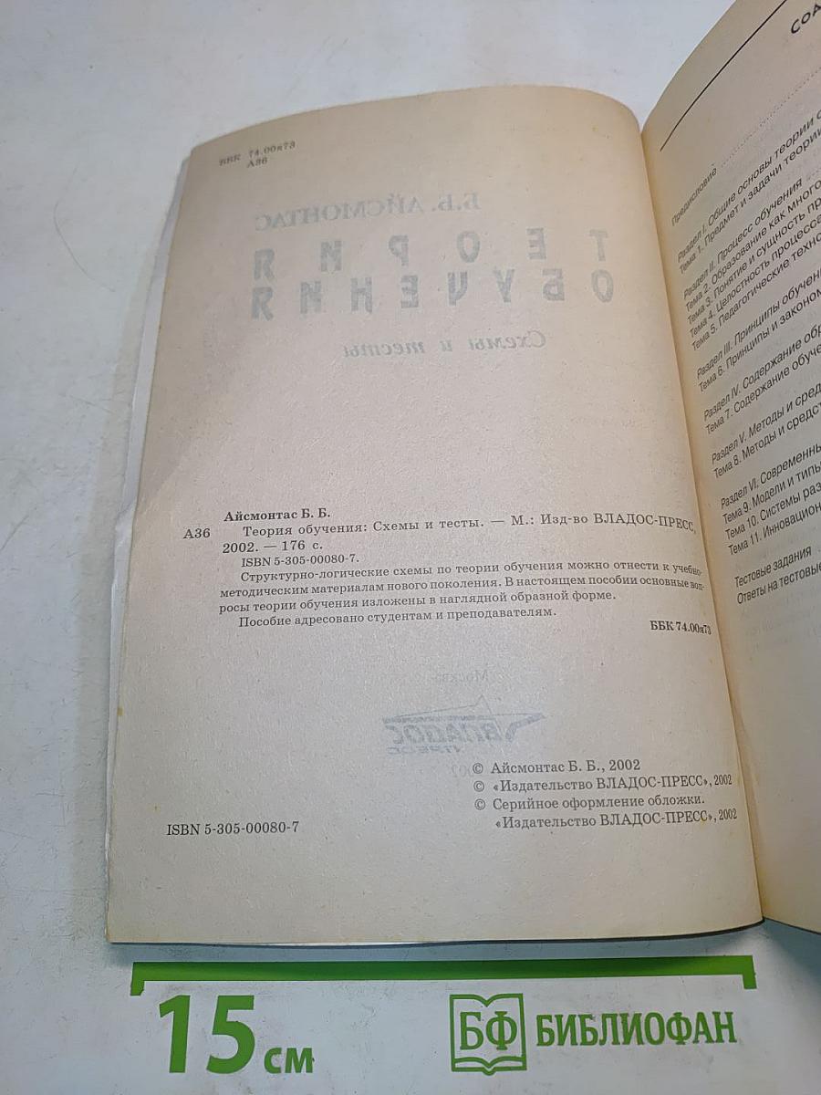 Теория обучения. Схемы и тесты