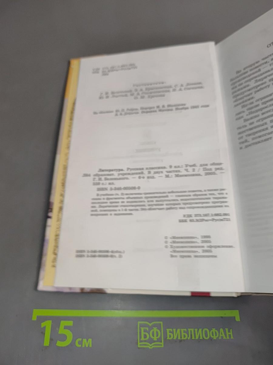 Литература. Русская классика. 9 класс. Учебник для общеобразовательных учреждений. Часть 2