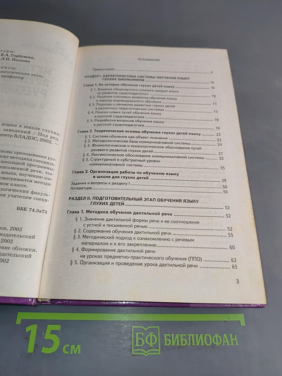 Методика преподавания русского языка в школе глухих