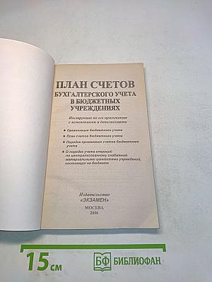 План счетов бухгалтерского учета в бюджетных учреждениях. Инструкция по его применению с изменениями и дополнениями