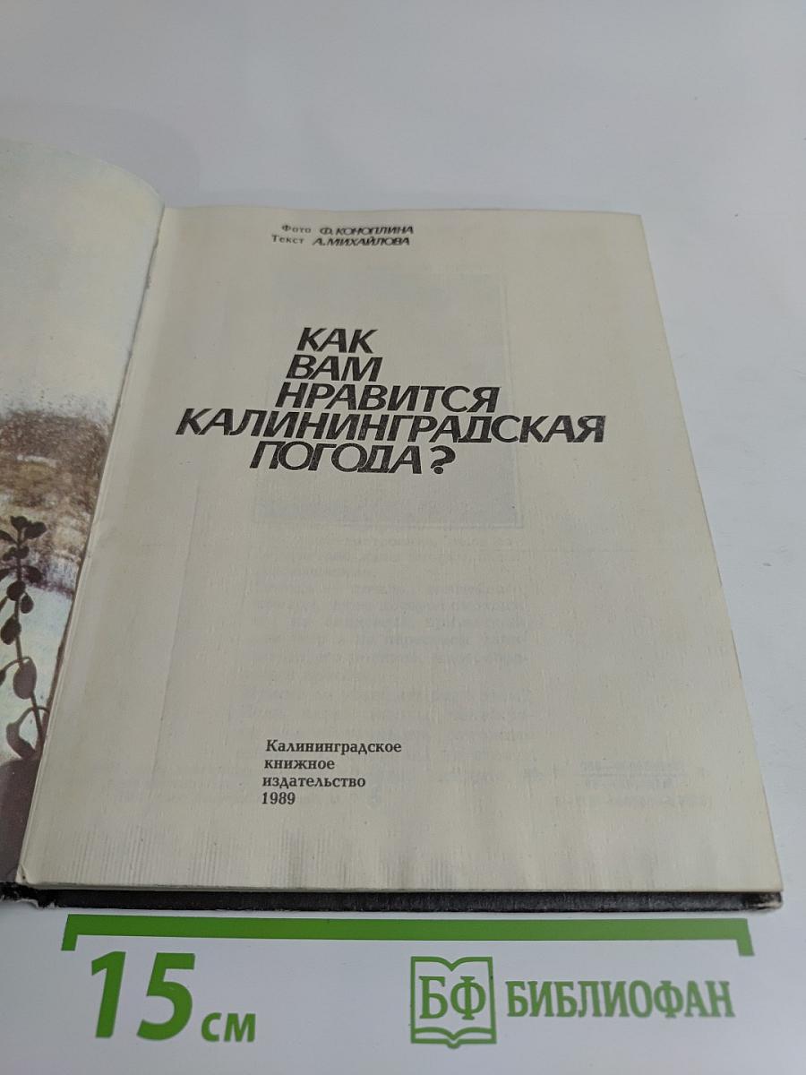 Как вам нравится калининградская погода?