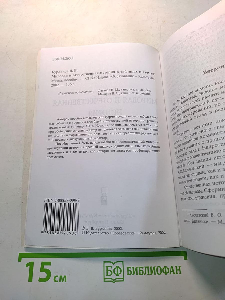 Мировая и отечественная история в таблицах и схемах. Методическое пособие