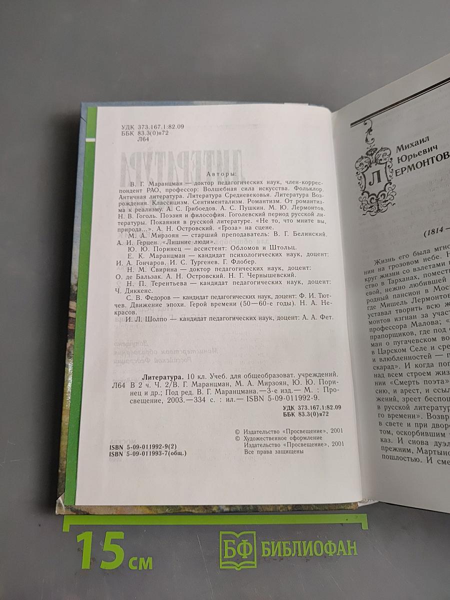 Литература 10 класс