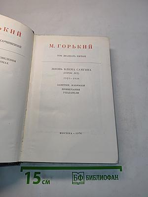 Собрание сочинений. Том двадцать пятый. Жизнь Клима Самгина (Сорок лет). 1925-1936. Заметки, наброски, примечания, указатели