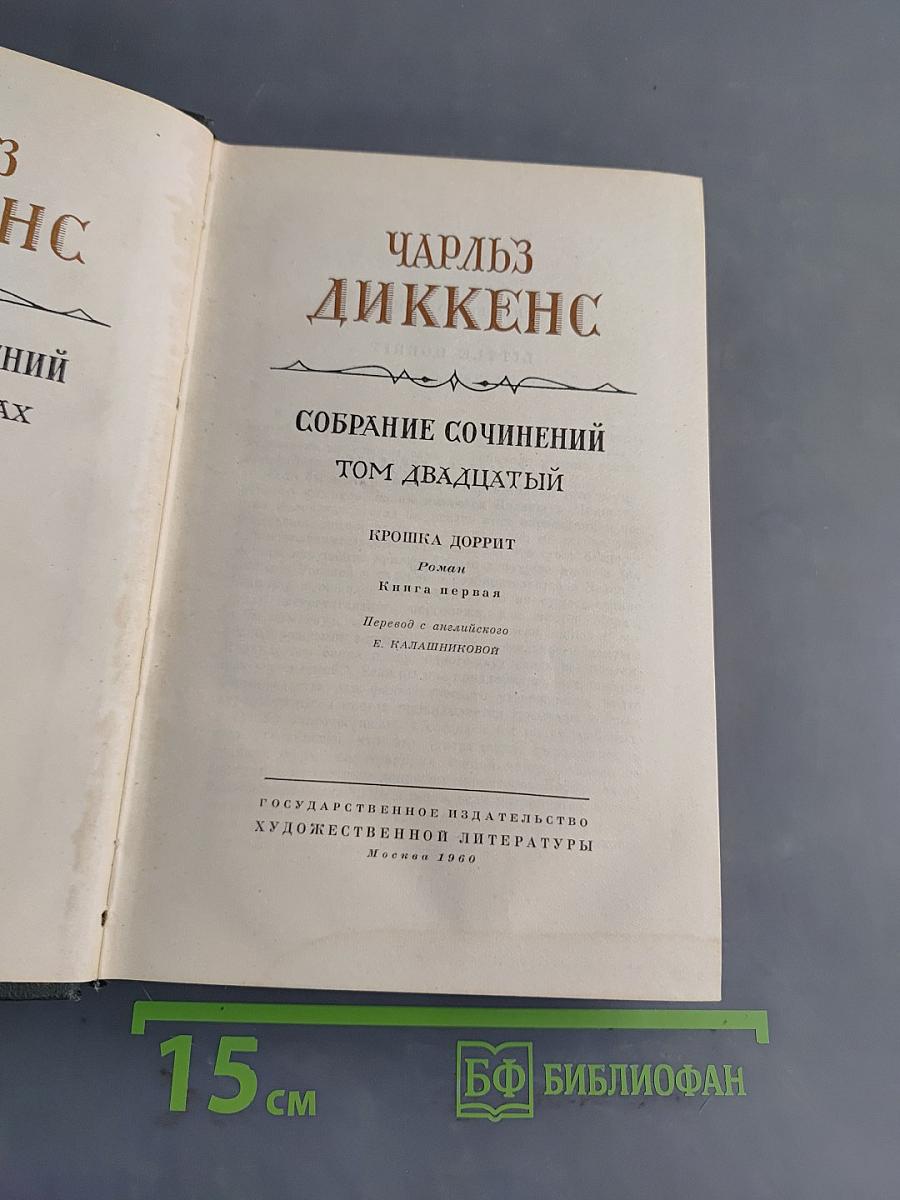 Собрание сочинений. Том двадцатый. Крошка Доррит. Книга первая