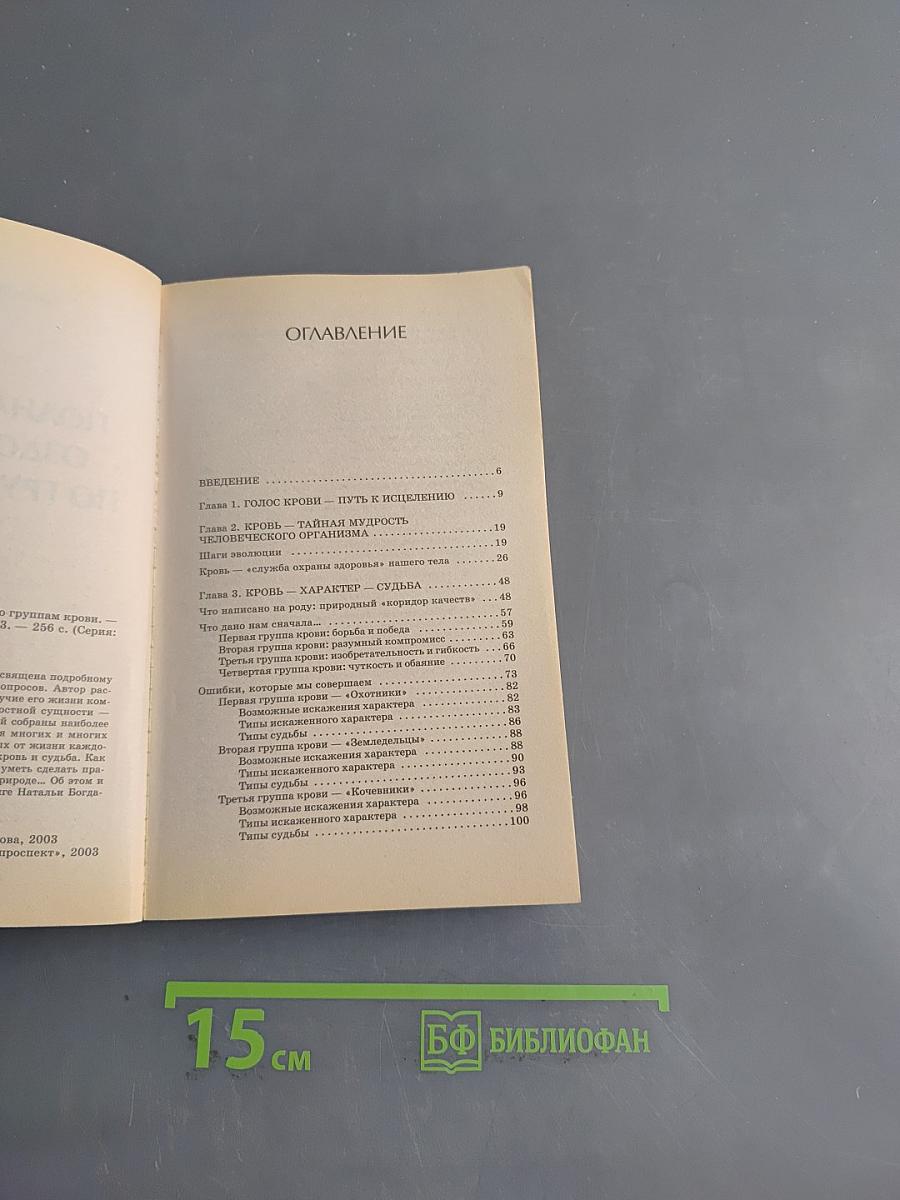 Полная система оздоровления по группам крови
