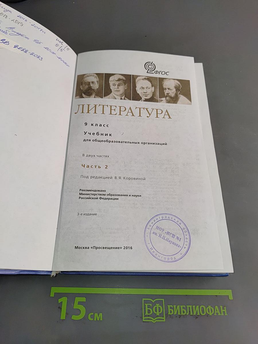 Литература. 9 класс. Часть 2