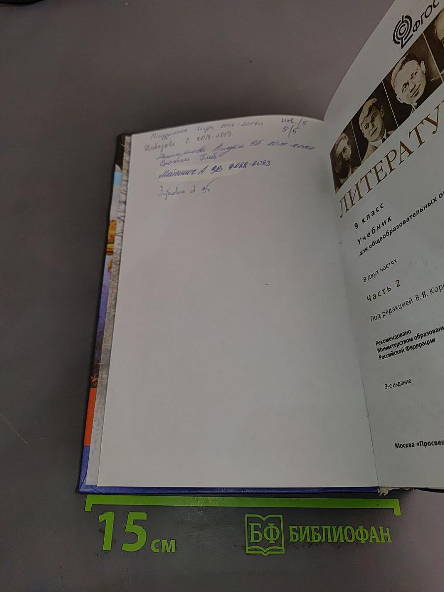 Литература. 9 класс. Часть 2