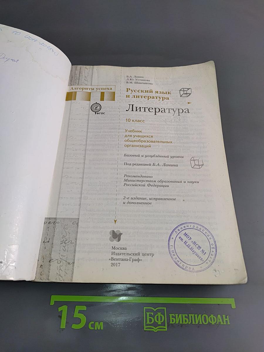 Литература 10 класс