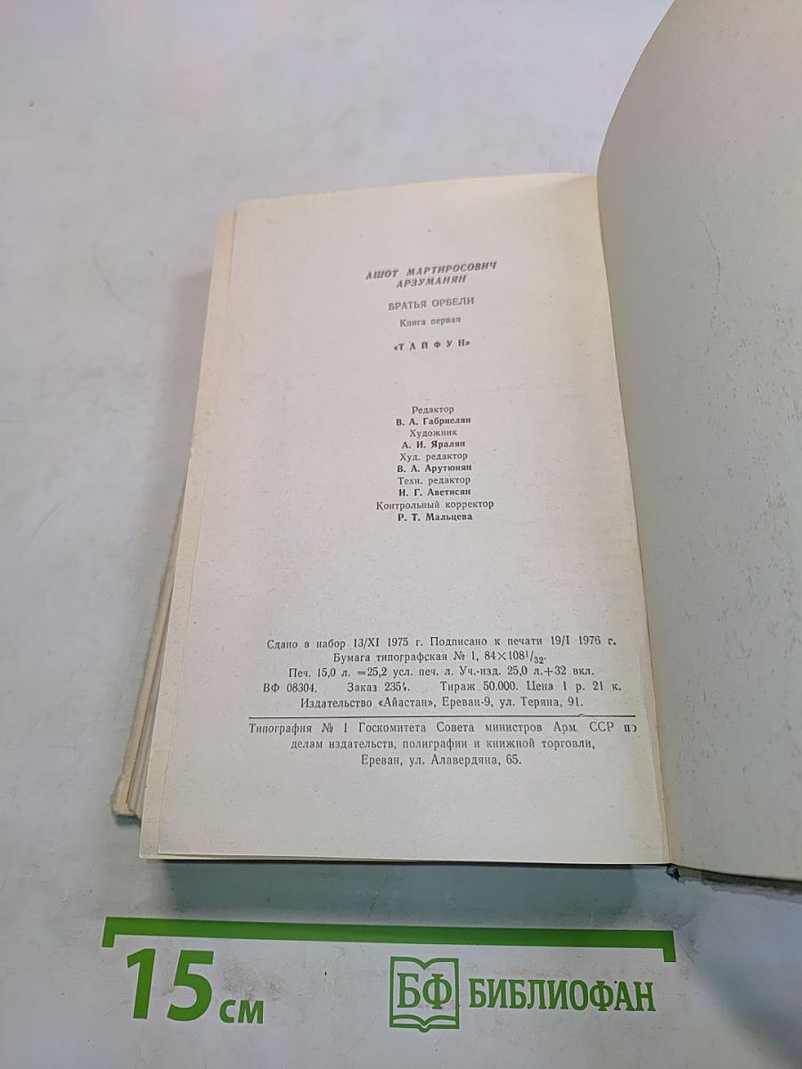 Братья Орбели. Книга первая. Тайфун
