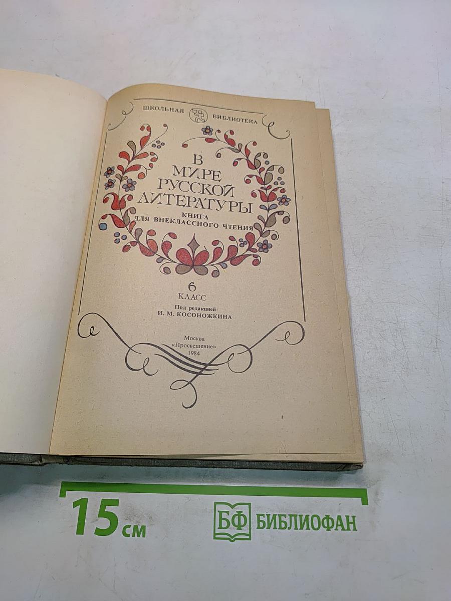 В мире русской литературы. Книга для внеклассного чтения. 6 класс