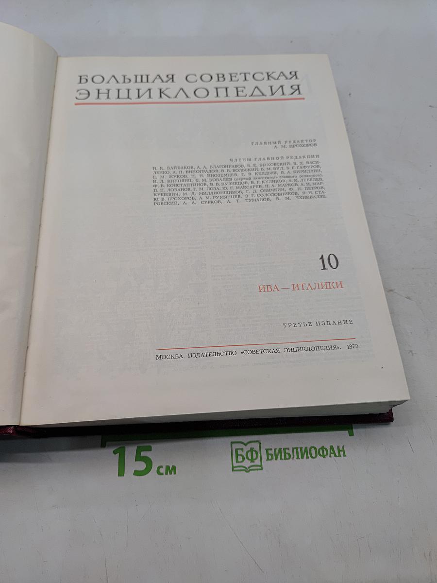 Большая Советская Энциклопедия. Том 10. Ива — Итальянцы