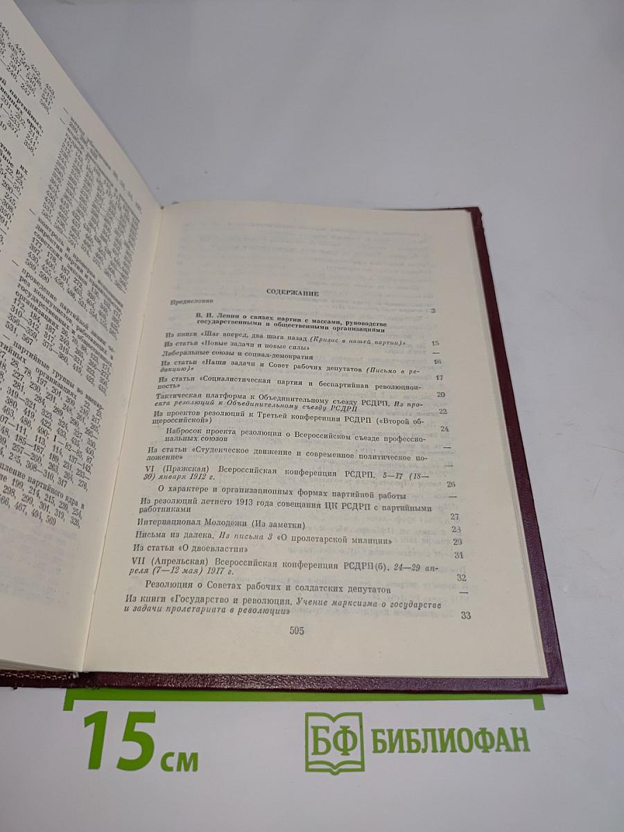 В. И. Ленин, КПСС. Об организационно-партийной работе. Укрепление связей КПСС с массами, руководство государственными и общественными организациями. Том IV