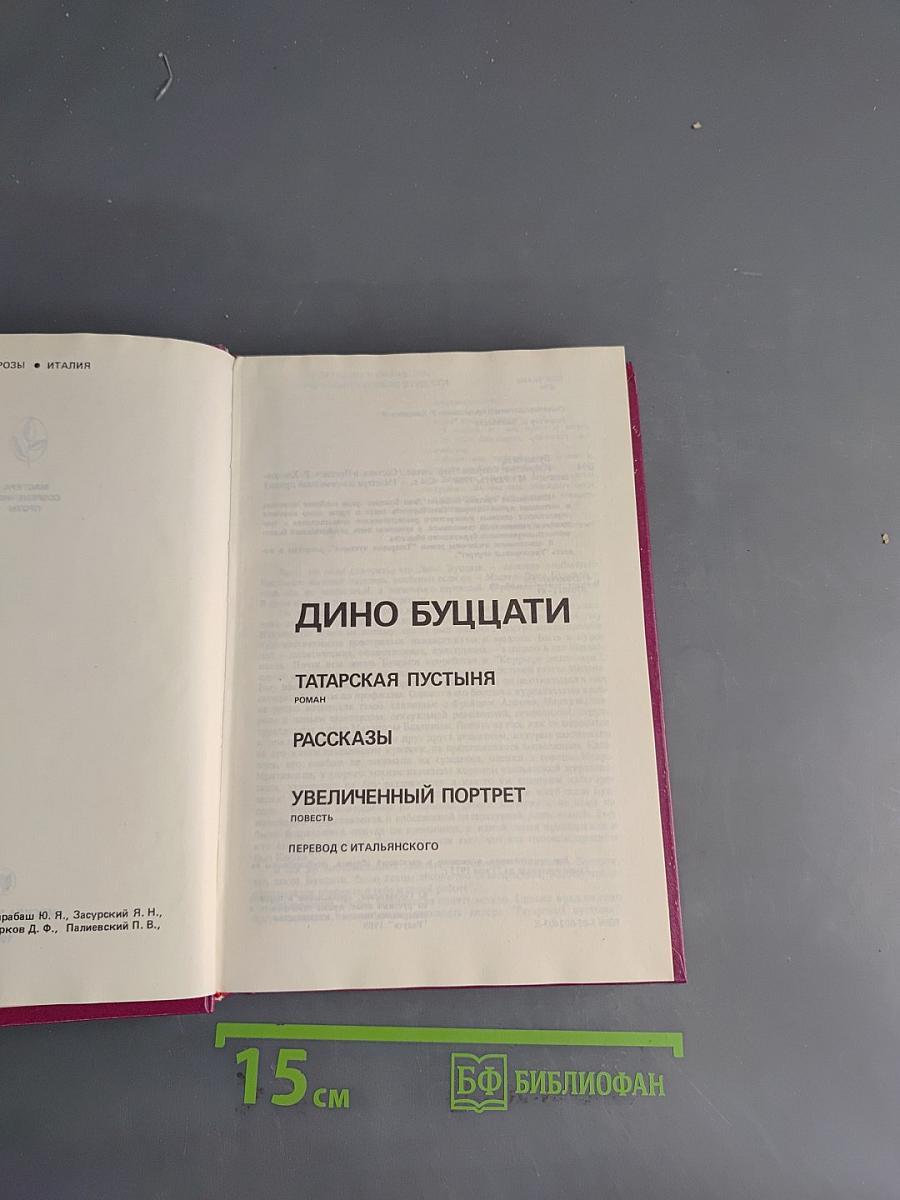 Татарская пустыня. Увеличенный портрет. Рассказы