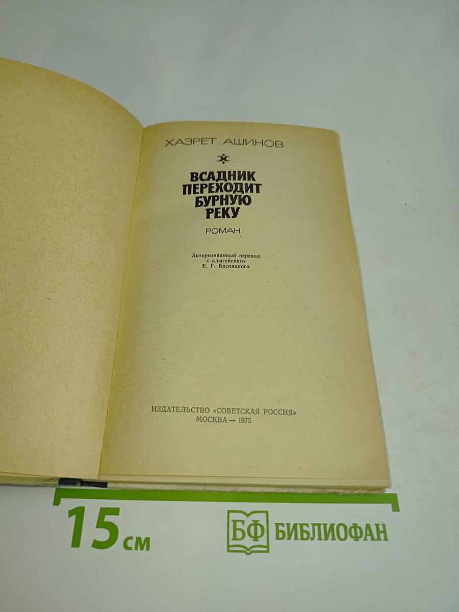 Всадник переходит бурную реку