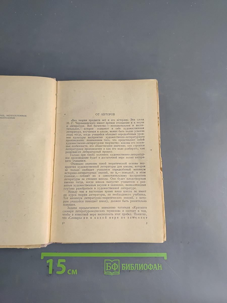 Краткий словарь литературоведческих терминов
