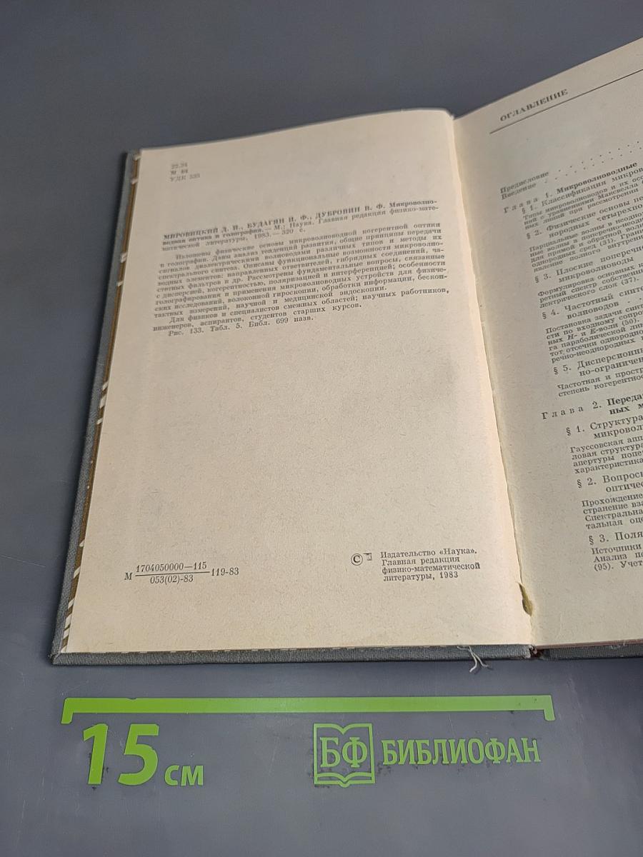 Микроволноводная оптика и голография