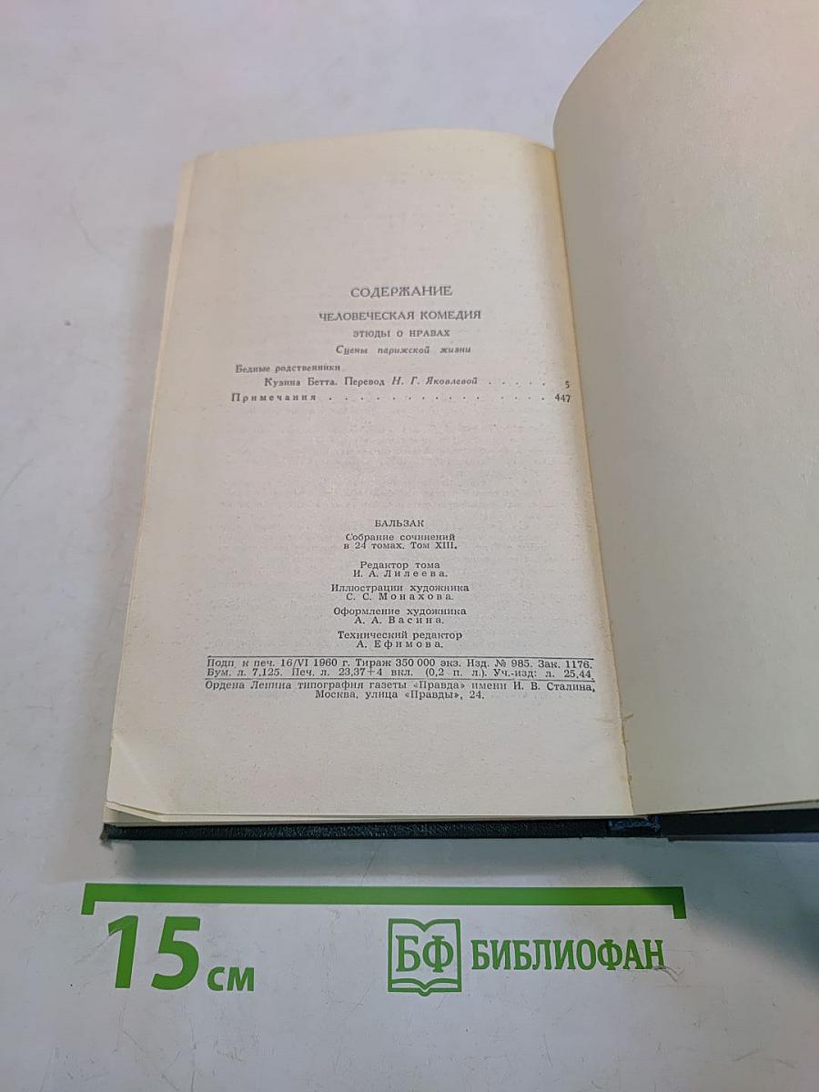 Человеческая комедия. Том 13