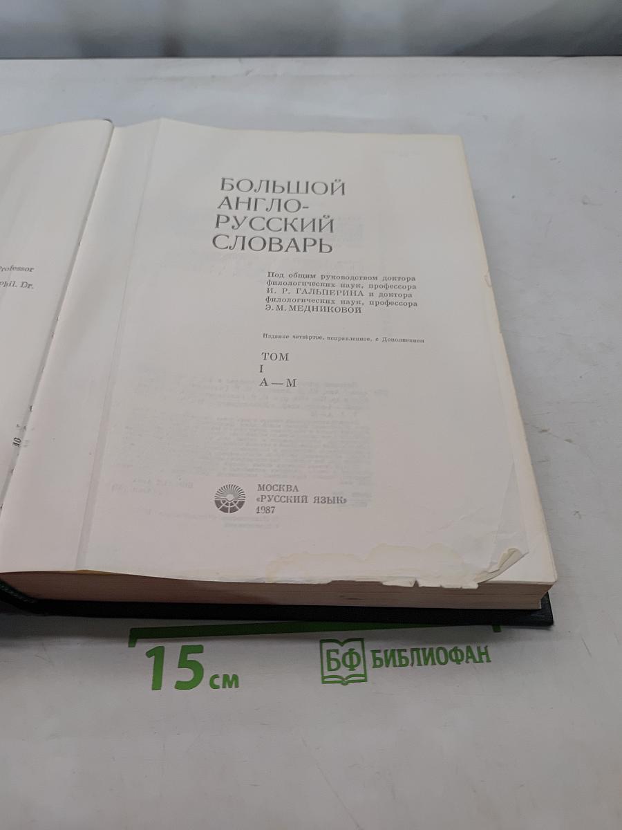 Большой англо-русский словарь. New English-Russian Dictionary. Том I. А-М