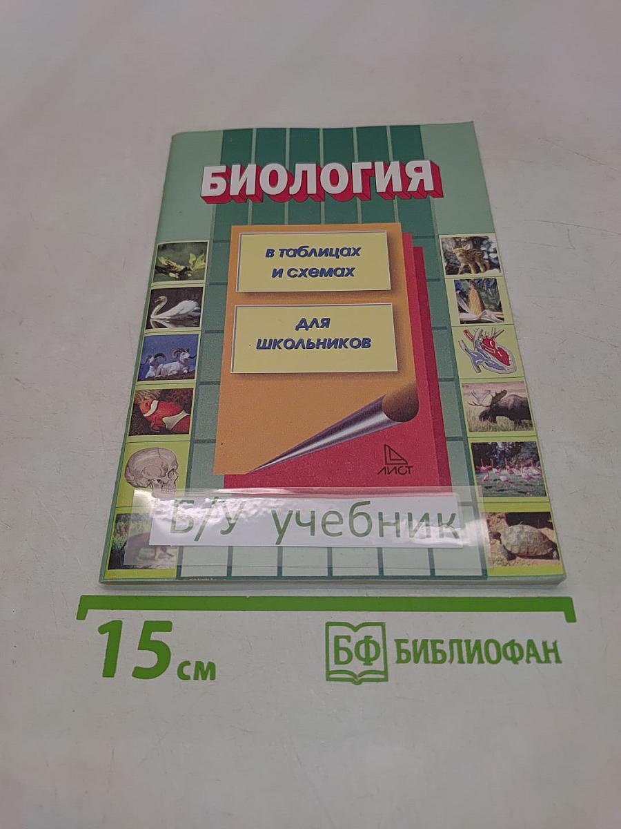 Биология в таблицах и схемах для школьников
