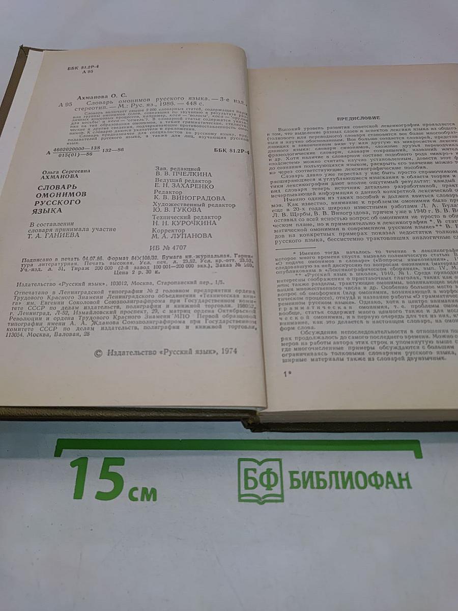 Словарь омонимов русского языка