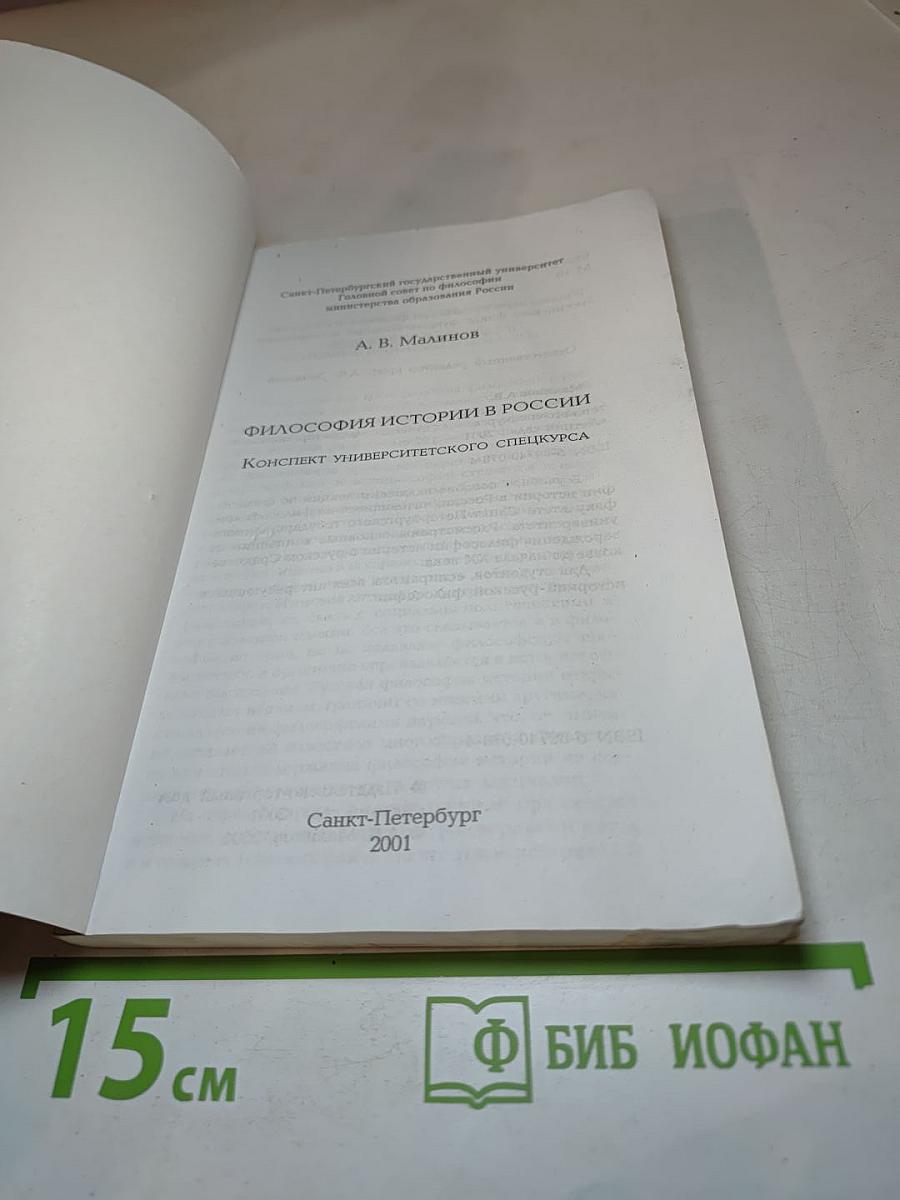 Философия истории в России: Конспект университетского спецкурса