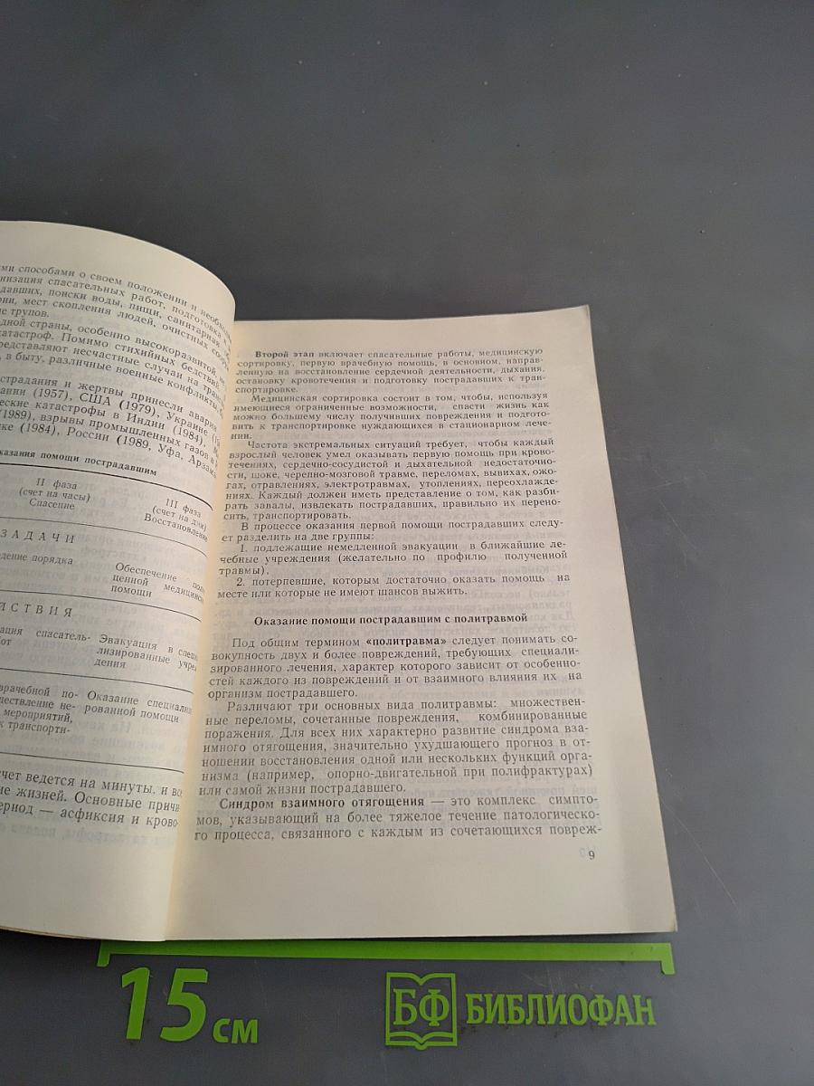 Медицинская помощь при несчастных случаях и стихийных бедствиях