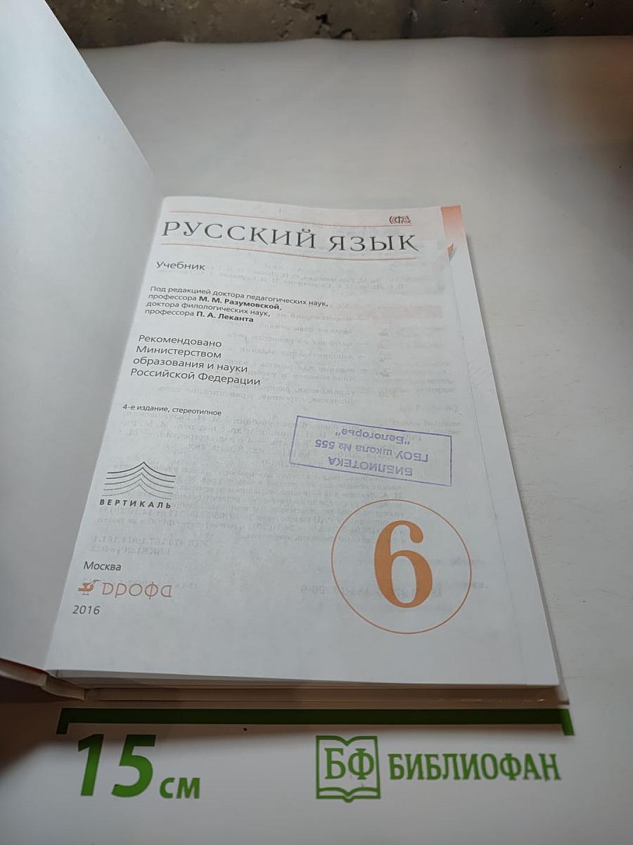 Русский язык. 6 класс