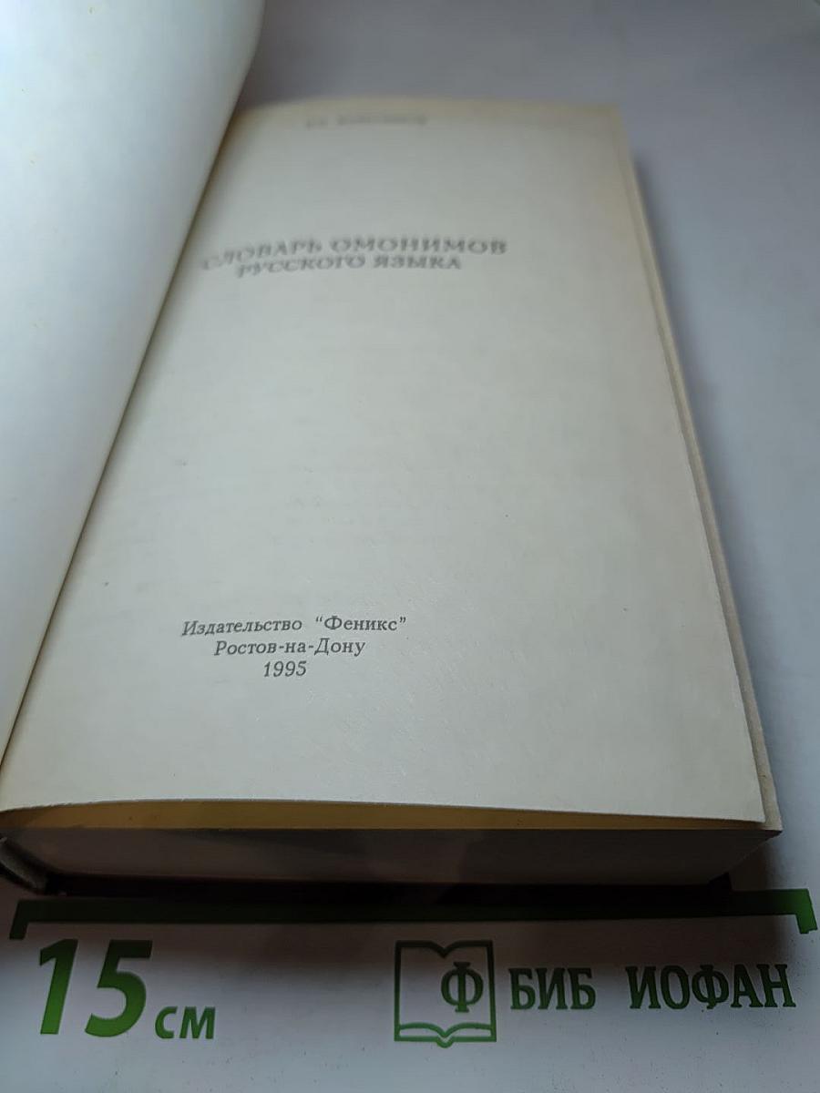 Словарь омонимов русского языка