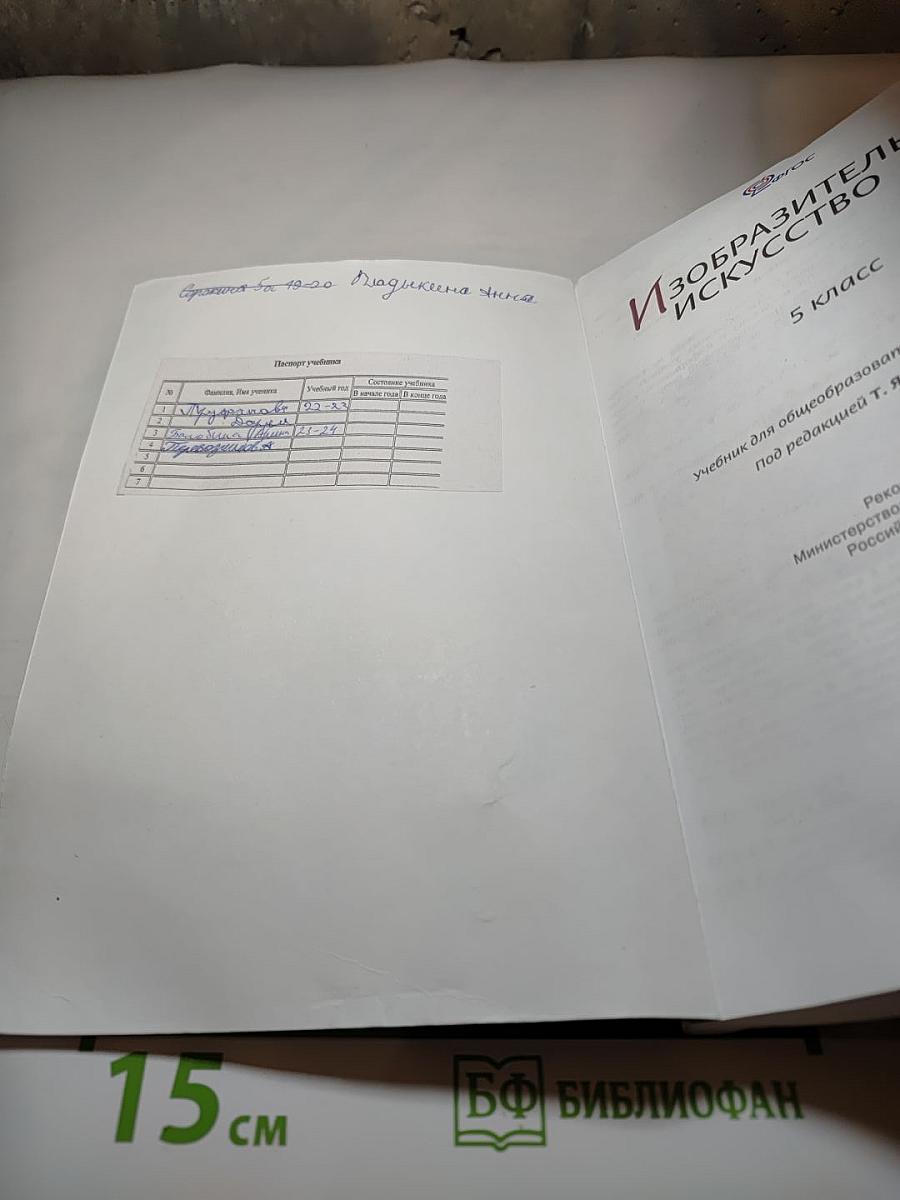 Изобразительное искусство, 5 класс