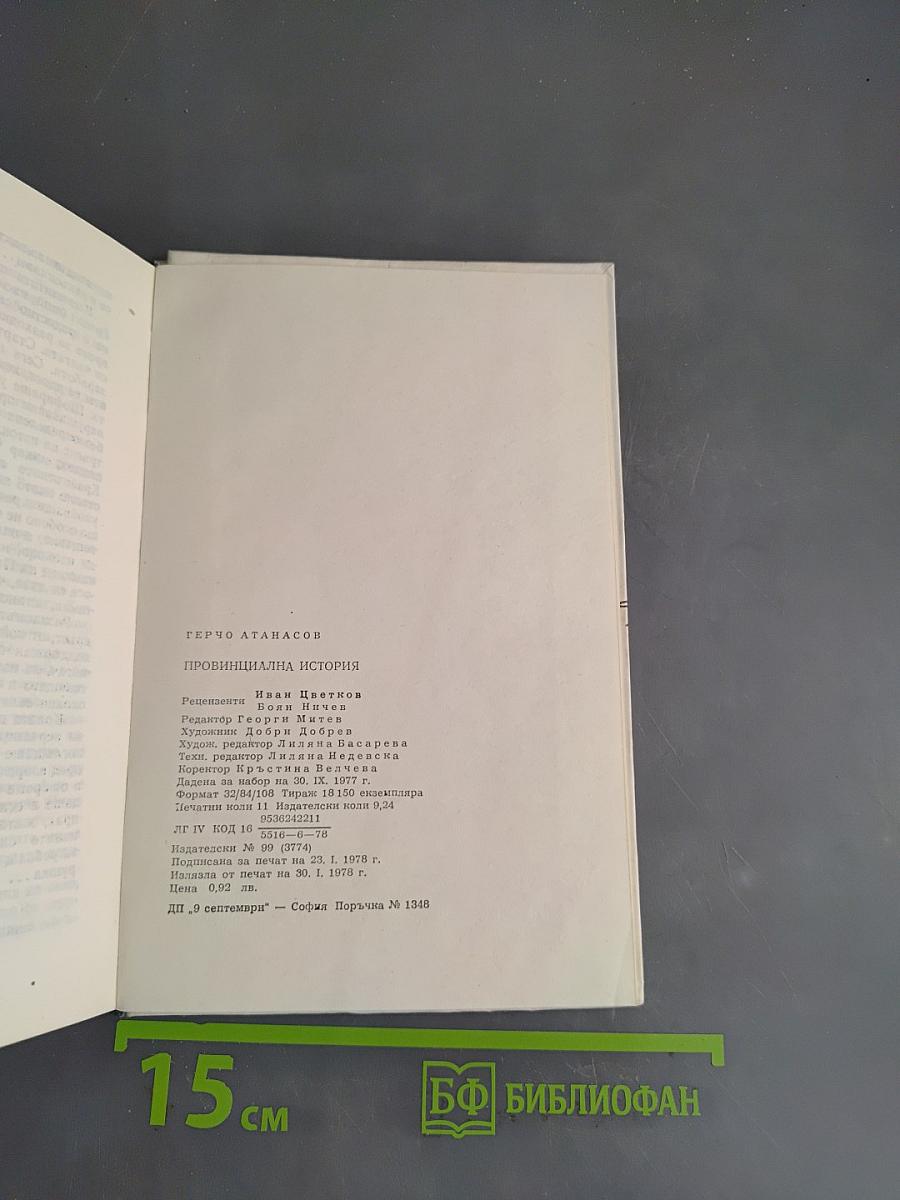 Провинциальная история